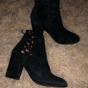 Steve Madden suede lace up booties